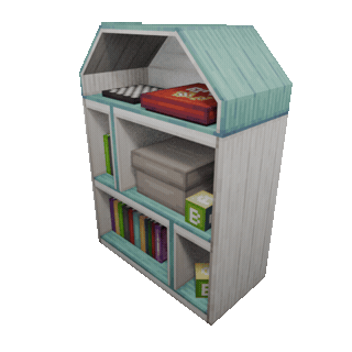 Toy Bookshelf II — cosmetic Furniture v2 item on the NovaVoid Cat Civilization Minecraft server