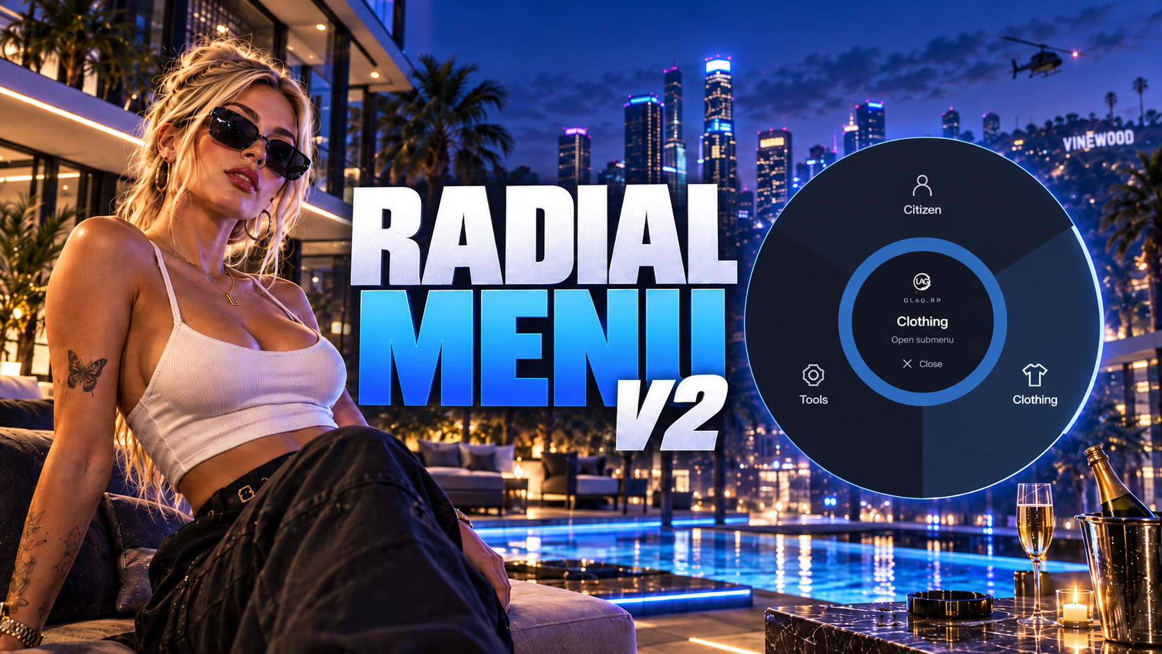 0Lag Radial Menu V2 | [ESX,QB,QBOX]