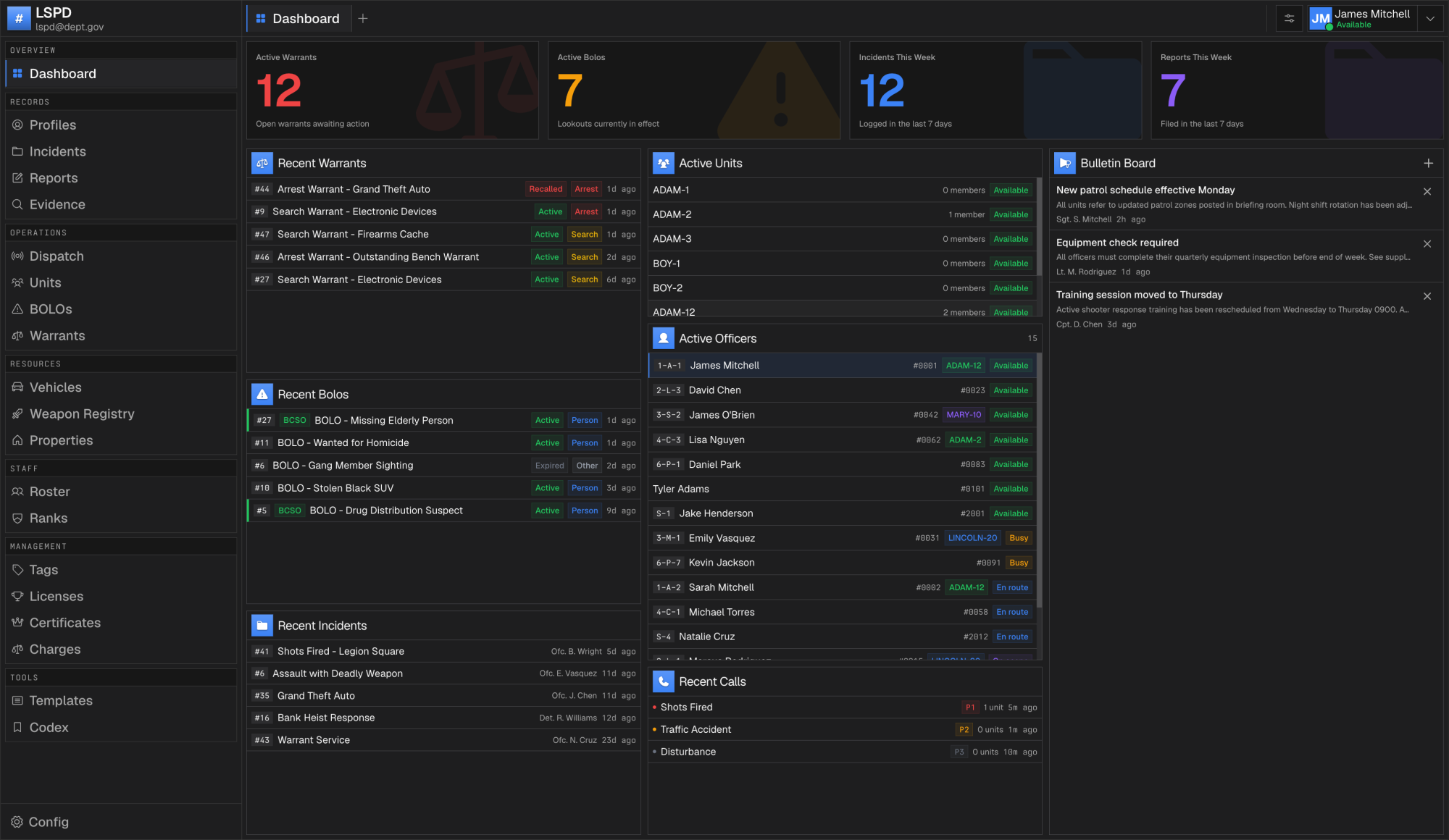 VX_MDT — LAW / EMS / JUDICIAL RECORDS PLATFORM