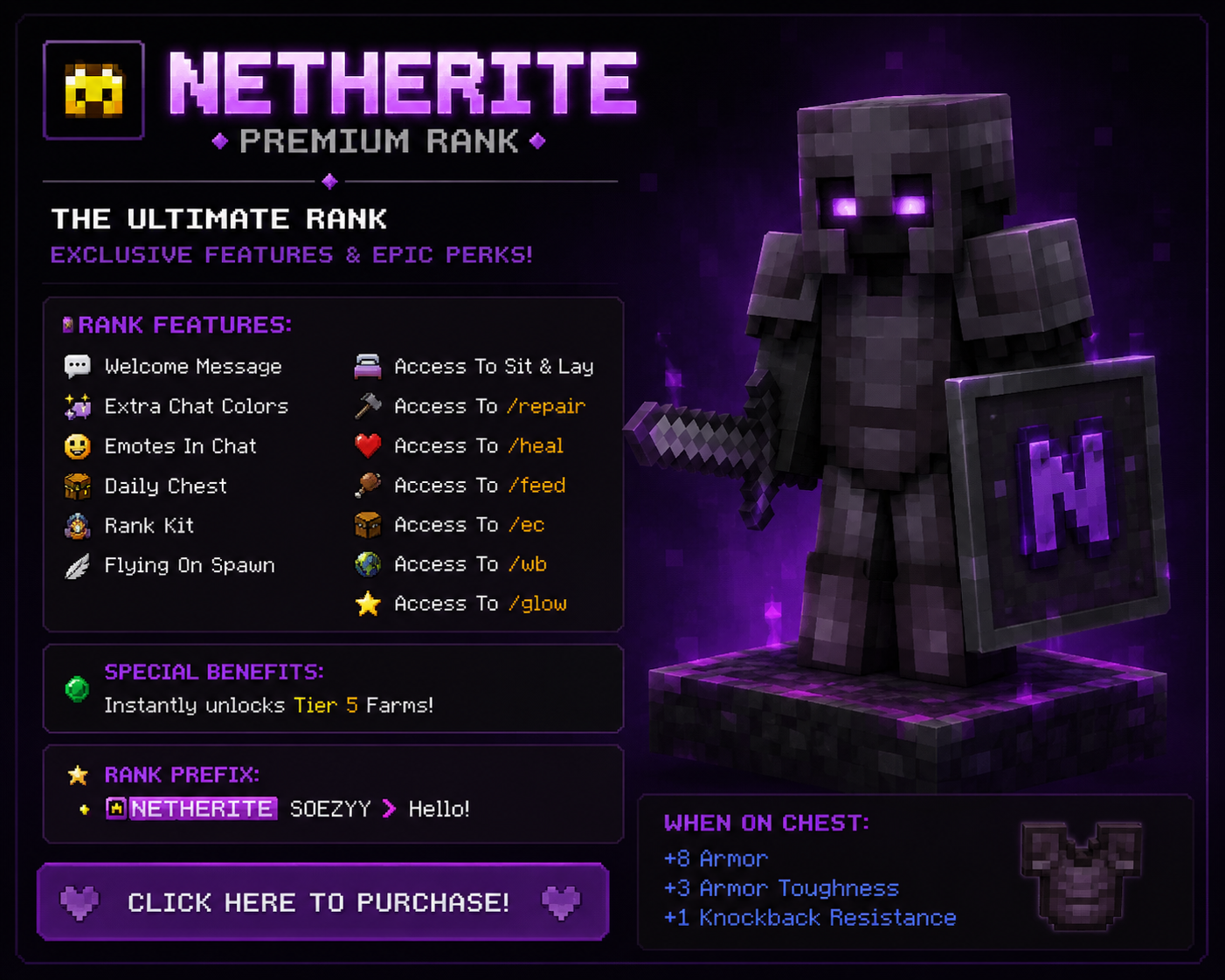 Netherite Rank - Lifetime
