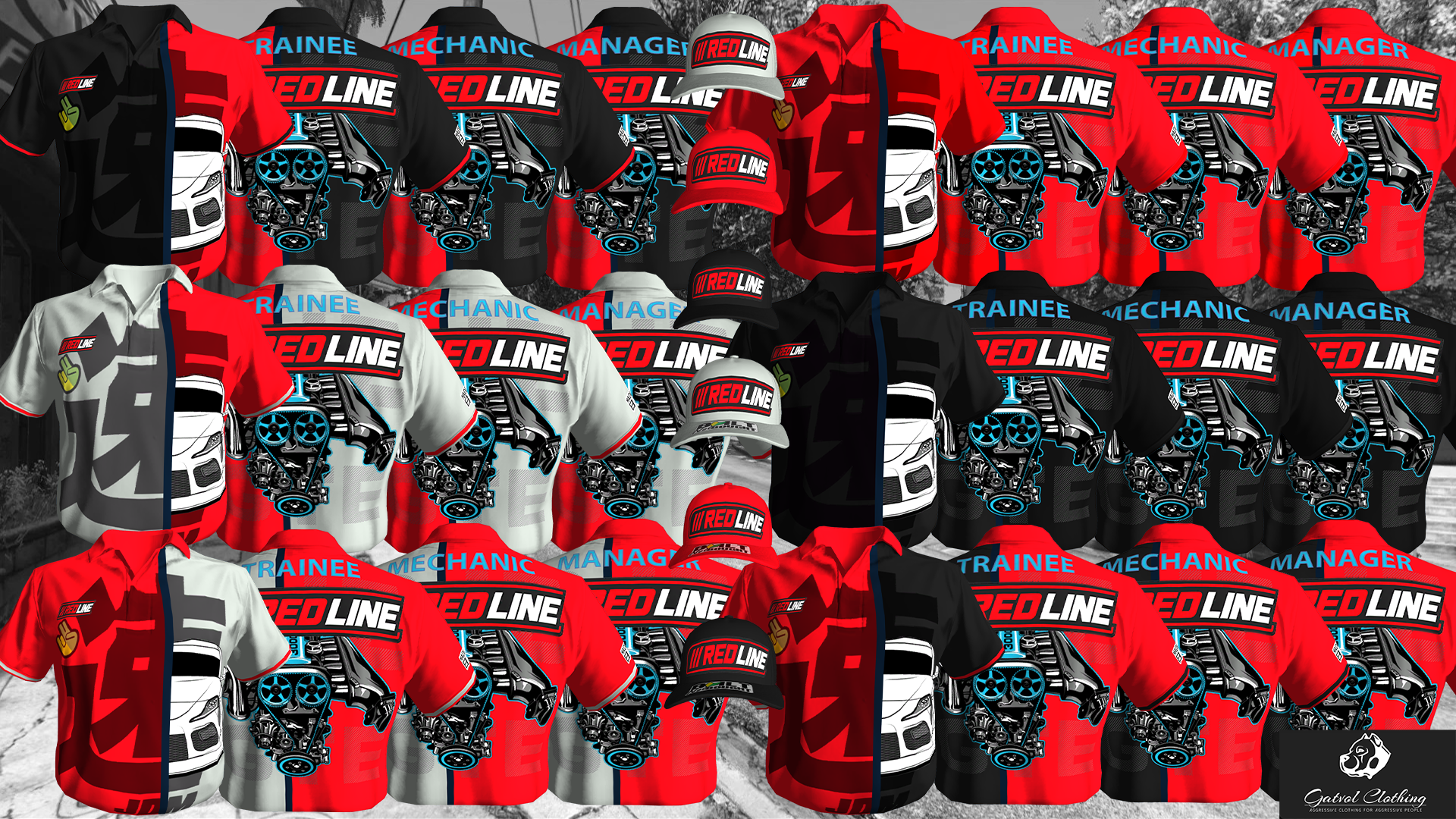 Red Line Mech Clothing Uniform Bundle