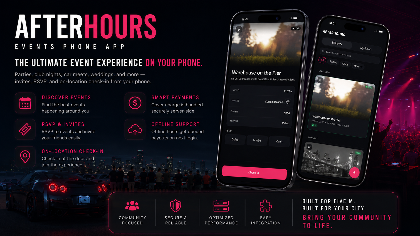 AfterHours — Phone Events App