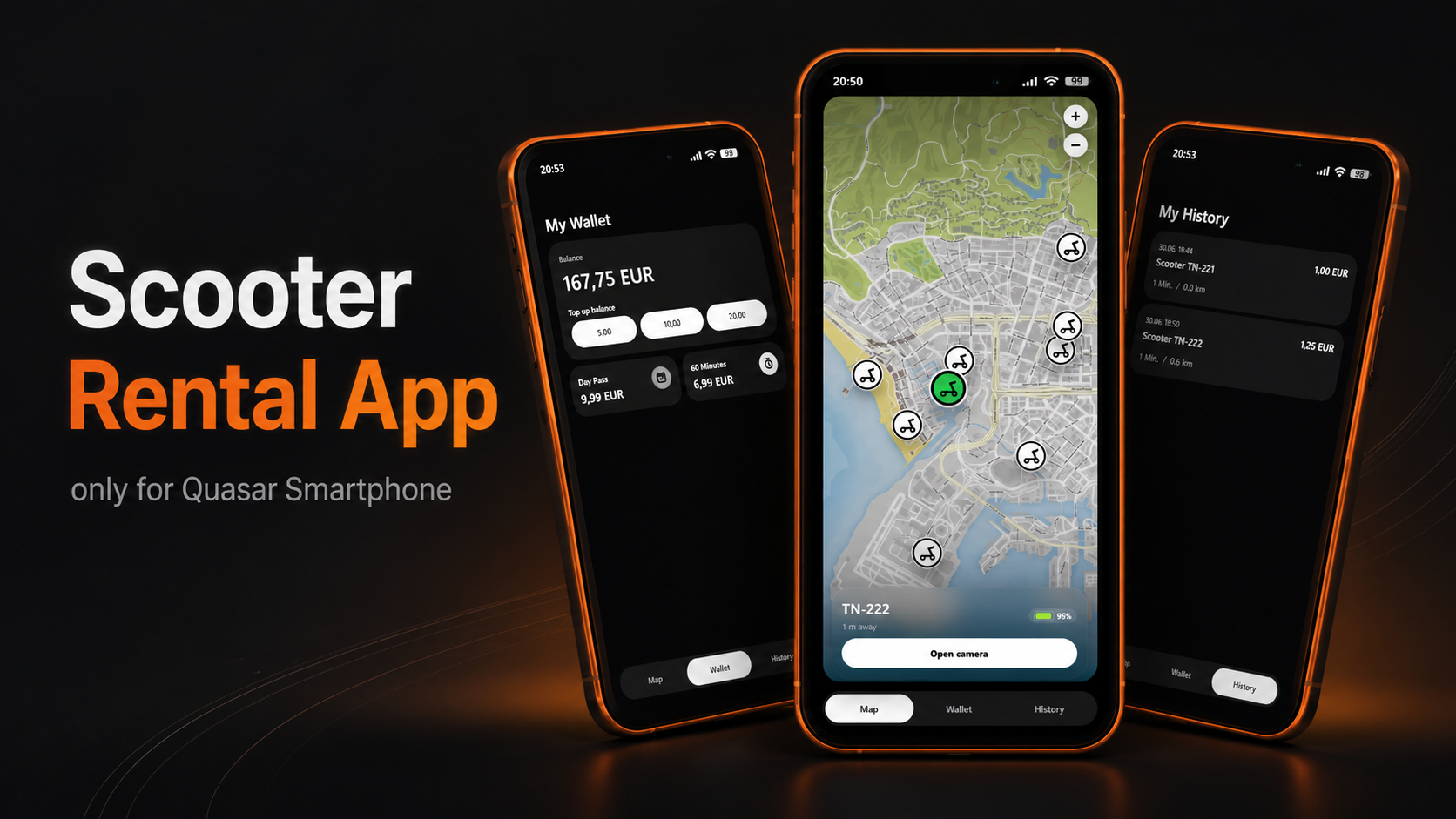 Scooter Rental App | QS-Smartphone