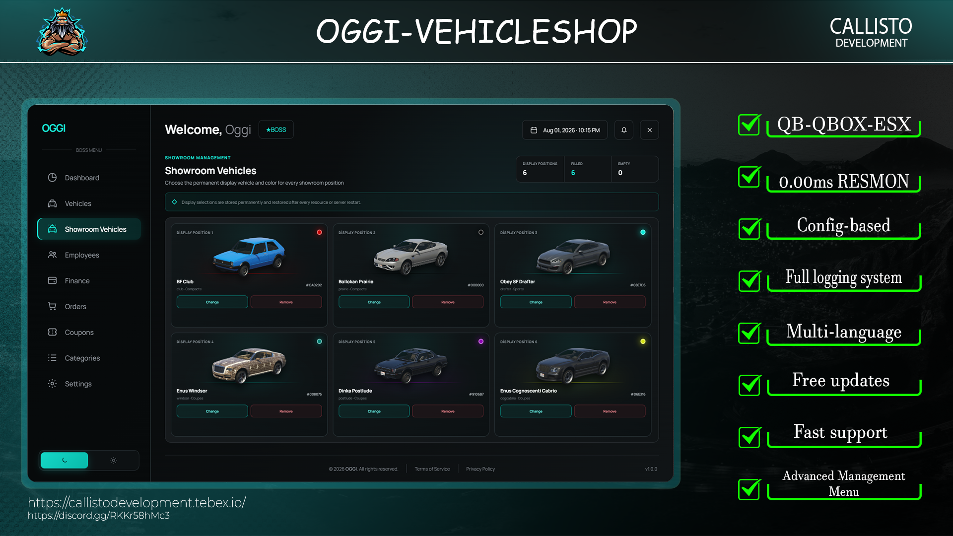 Advanced VehicleShop Script for QBCore/QBox/ESX (Escrow)