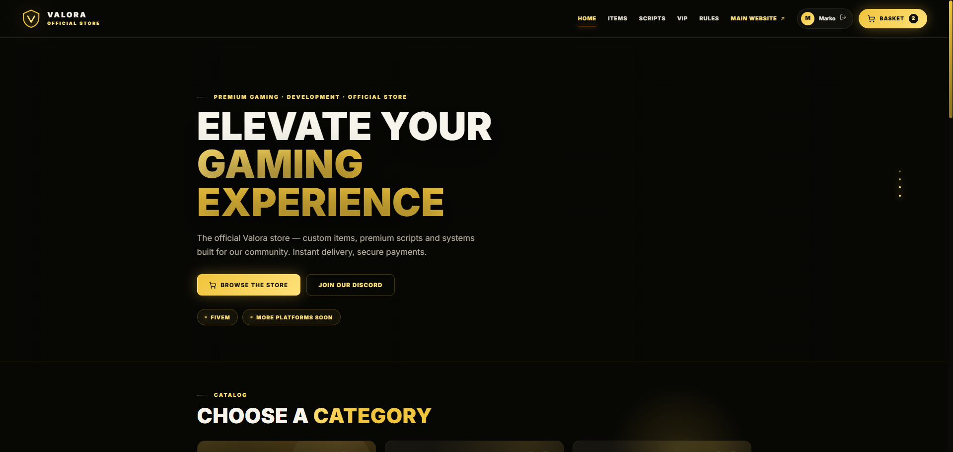 VALORA Premium Tebex Theme