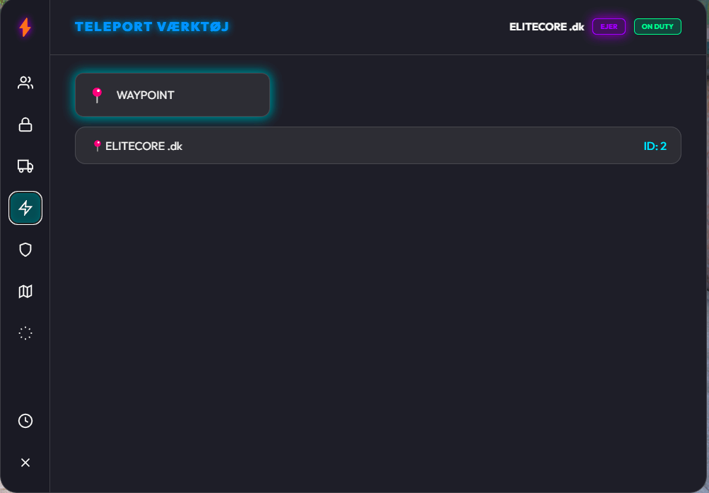 EliteCore Admin Menu