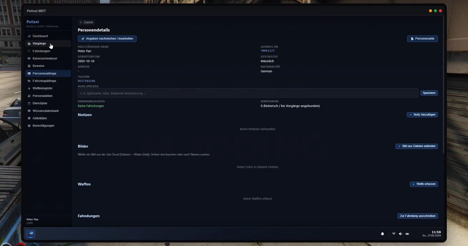 Ultimatives Polizei MDT Screenshot 8