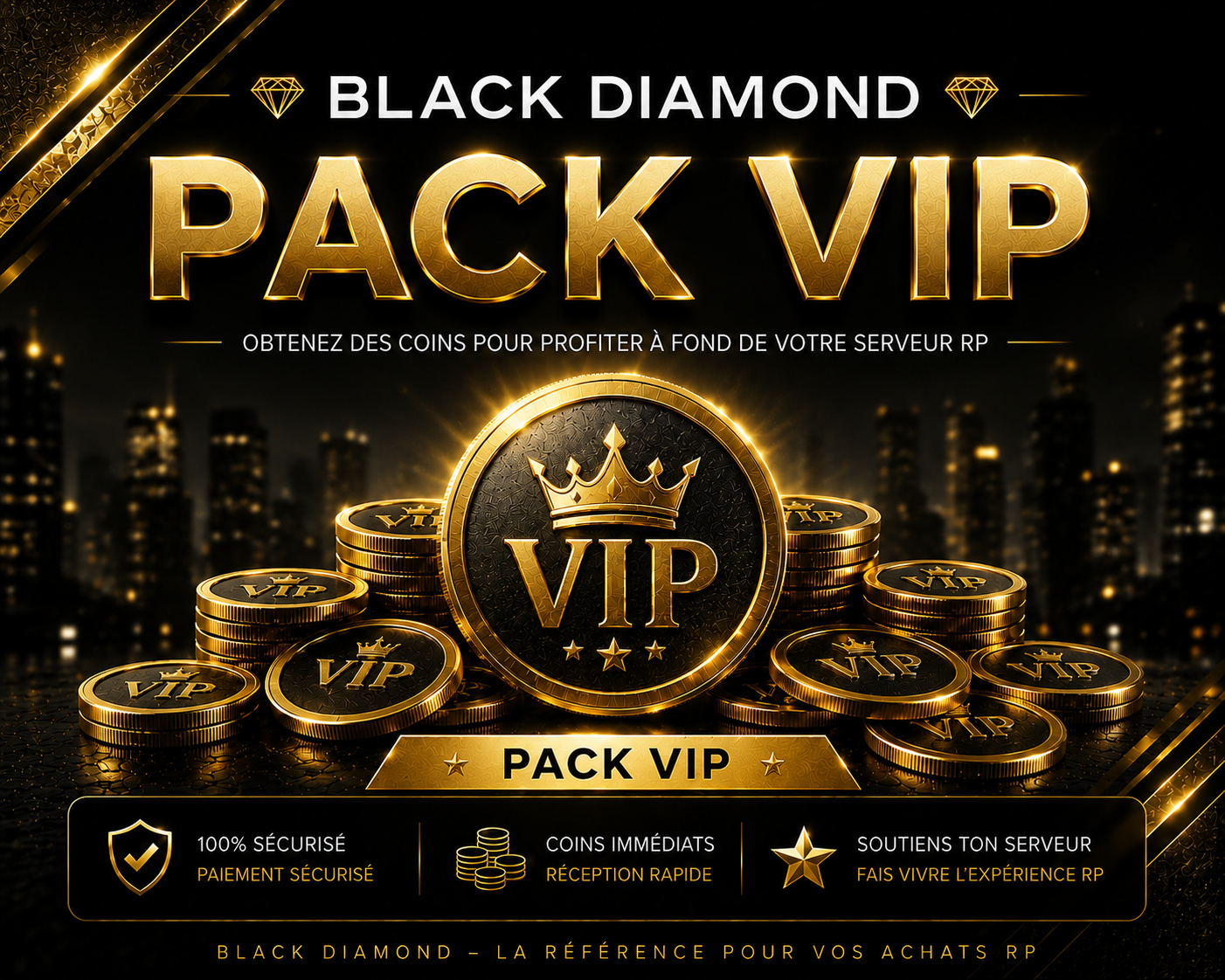 Pack VIP 10000 Coins + 2000 offerts