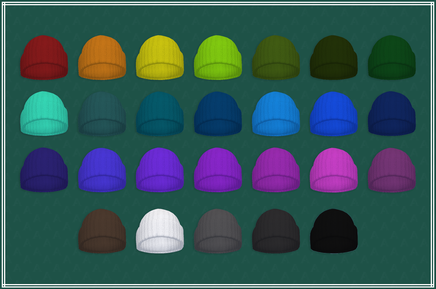 Coloured Wool Beanies