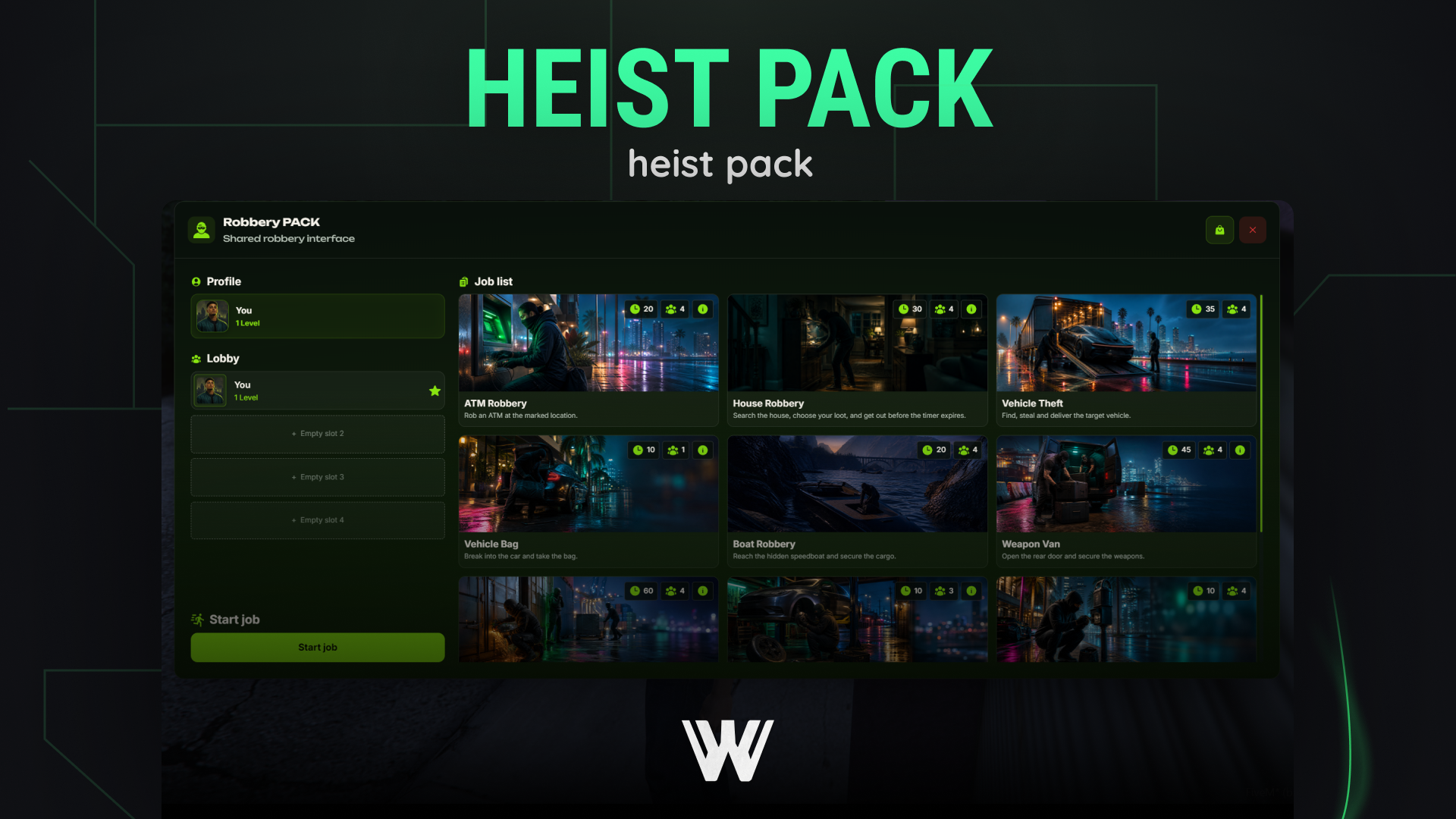 [Heist Pack]ESX QBCORE QBOX { OPEN}