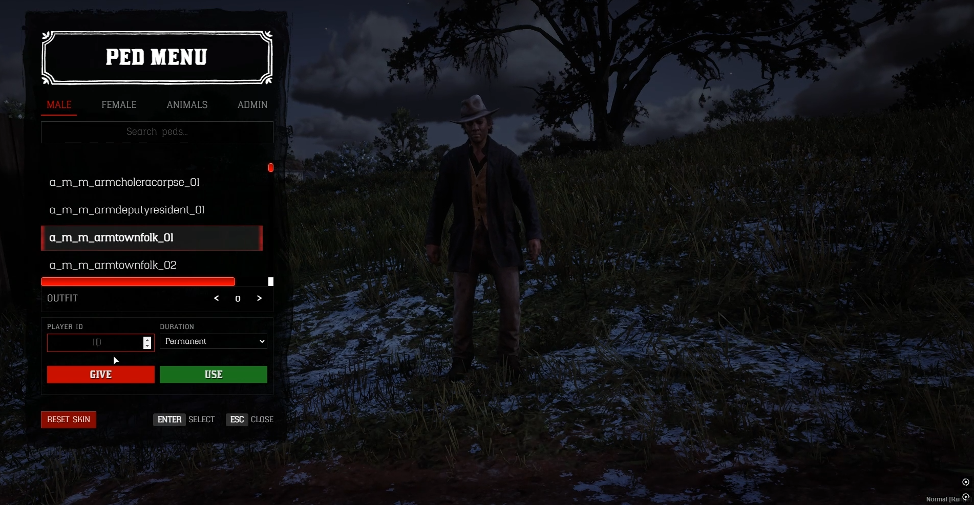 afoolasfallen RedM Scripts · af-pedmenu [RSG,VORP]