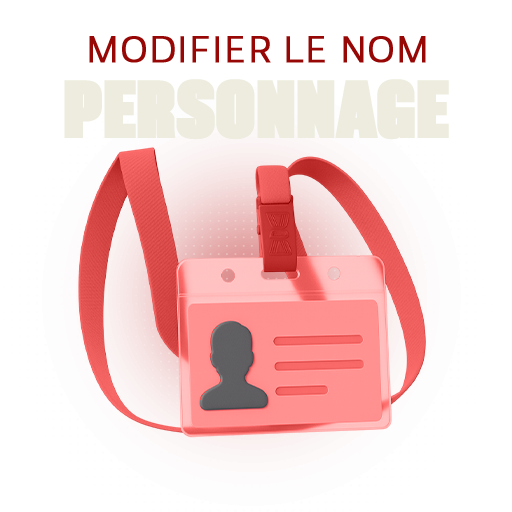 Changement de nom du personnage
