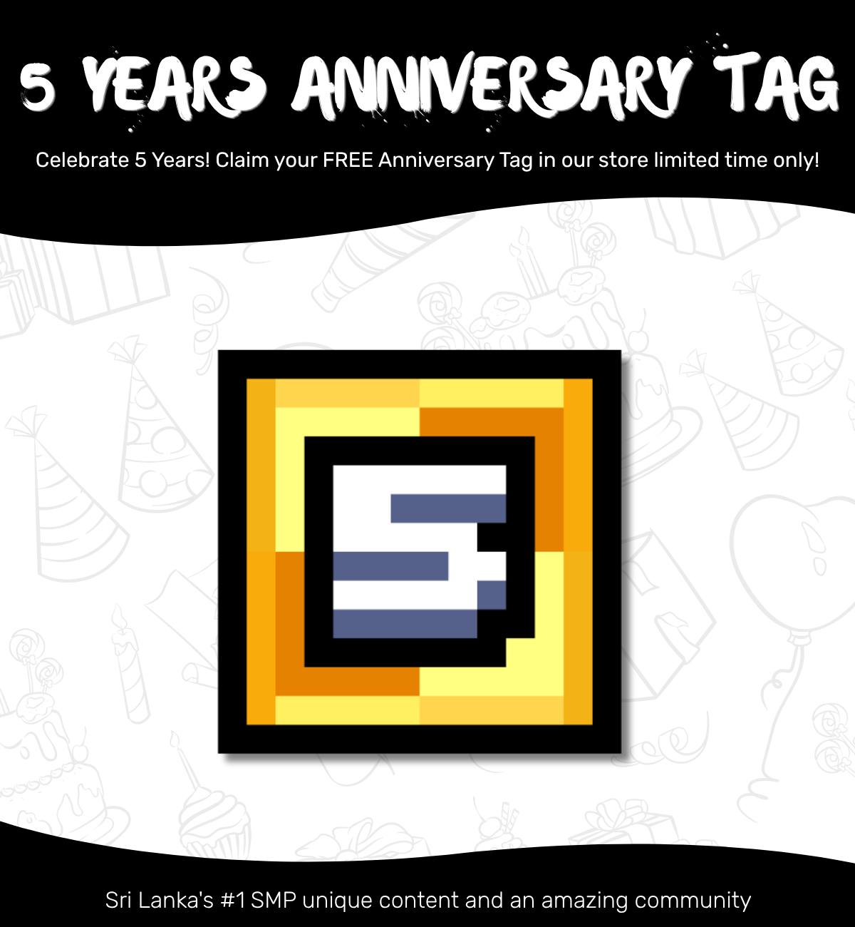 5 Years Anniversary Tag
