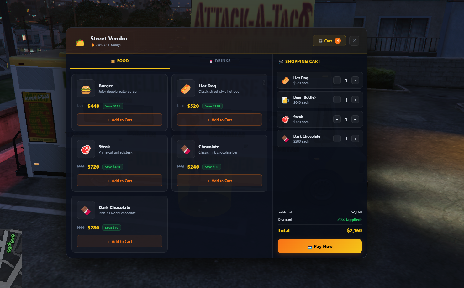 Advanced Street Vendor System