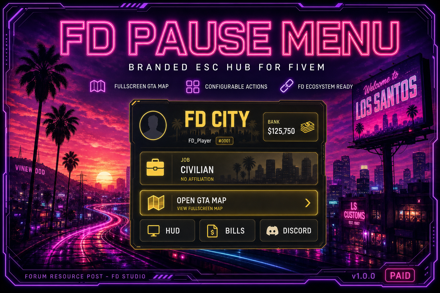 FD Pause Menu - Open  Source Version