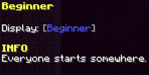 Beginner Tag