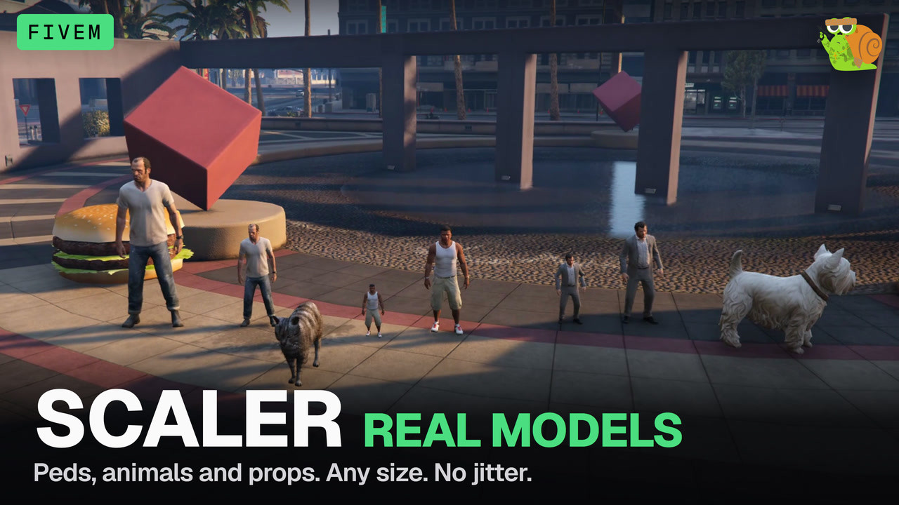 Scale Peds, Animals & Props Without Any Bugs! | FiveM Model Scaler