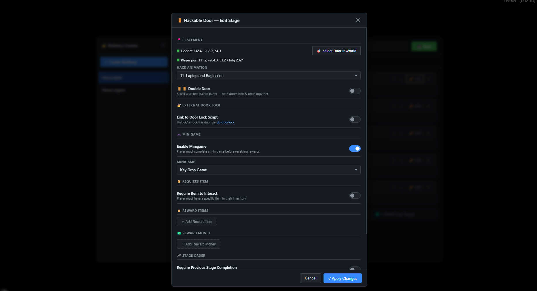 [Advanced Robbery Creator] ESX QBCore QBOX {ESCROW}