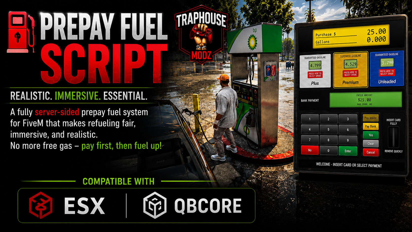 TraphouseModz · ⛽PrePay Fuel Script [QB]