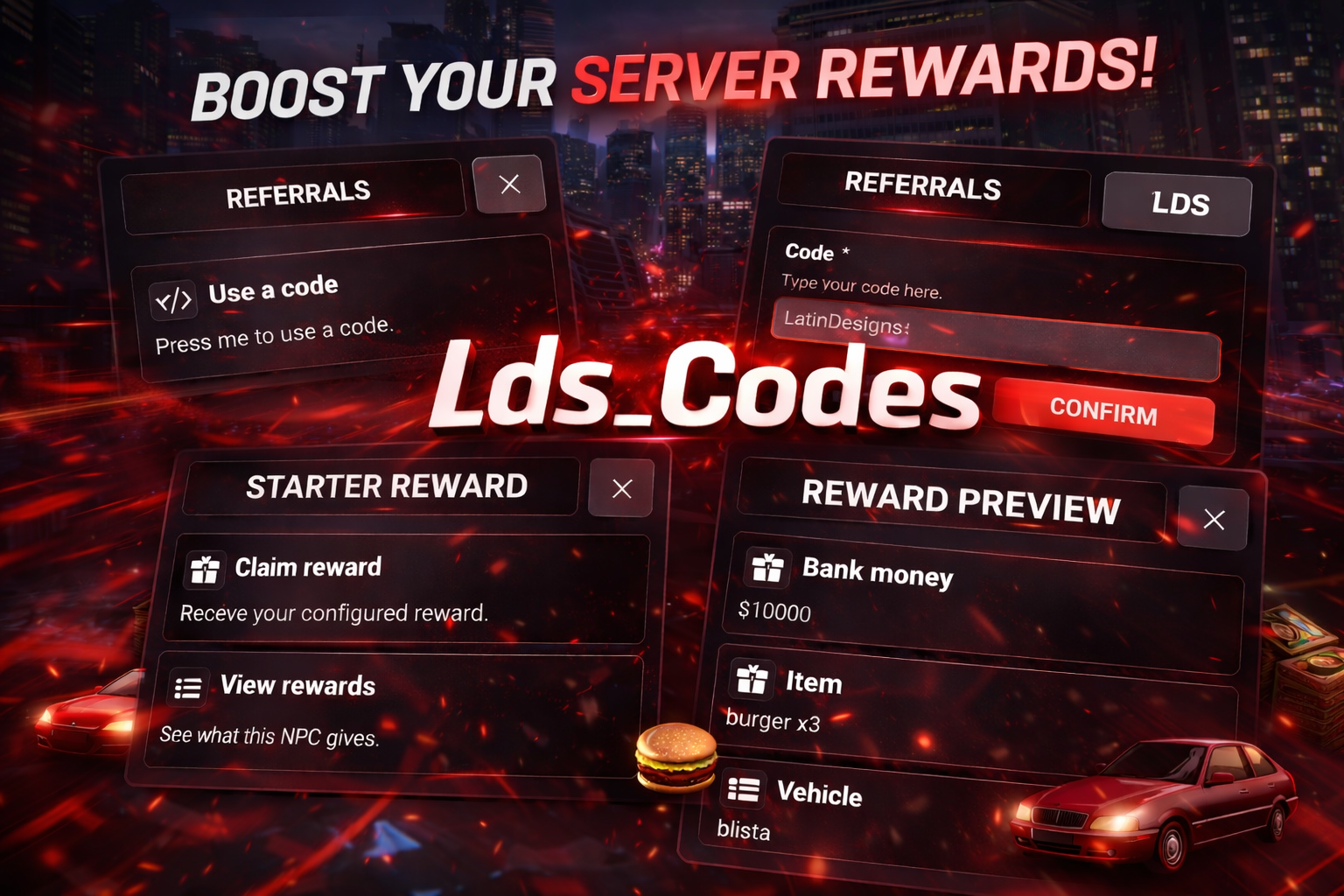Latin Codes - Referral & Starter Reward System for ESX / QBCore / QBX