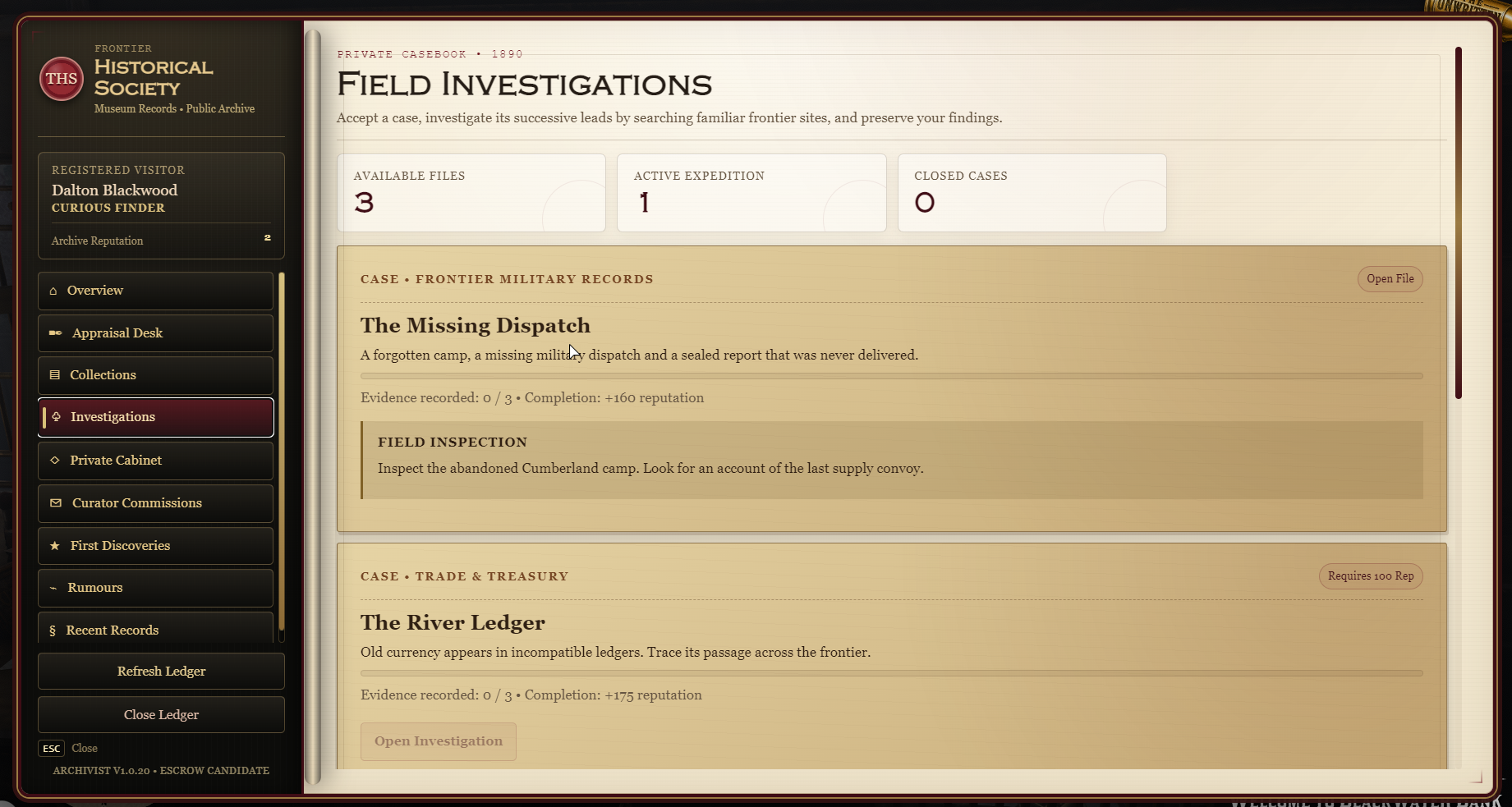 Hypas Archivist — (VORP, RedM)  Advanced Exploration, Artefacts & Museum System