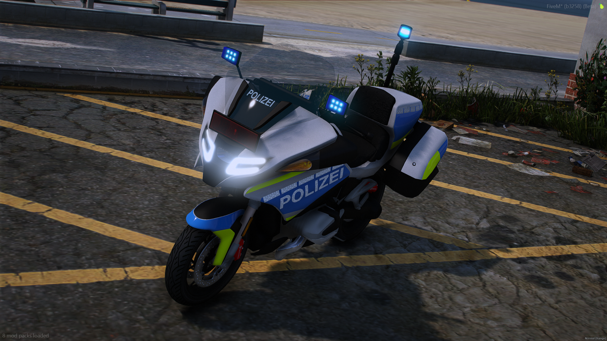 Übermacht Polizeimotorrad
