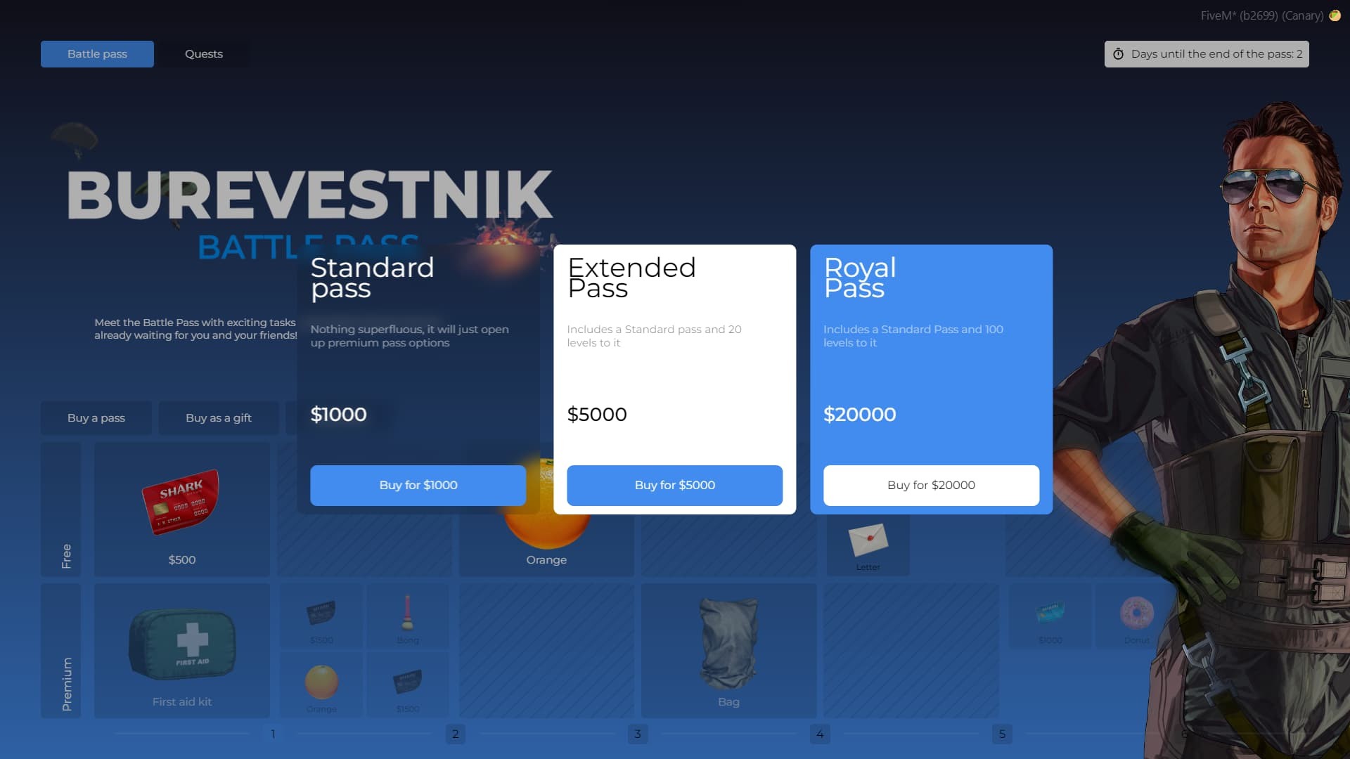 [Battle pass system]esx qbcore standalone {ESCROW}