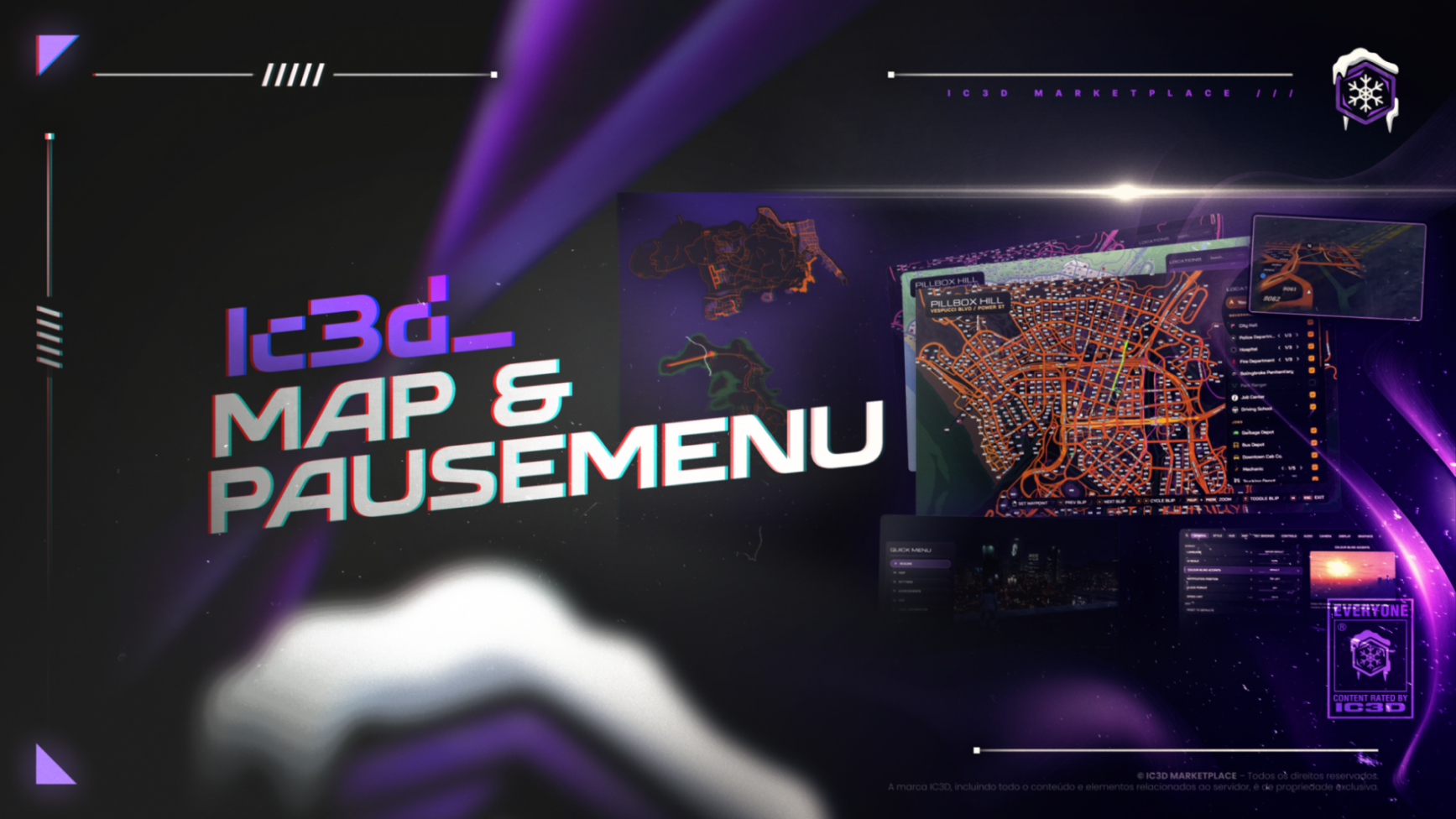 [Map & Pausemenu]ESX QBCORE QBOX STANDALONE ESCROW