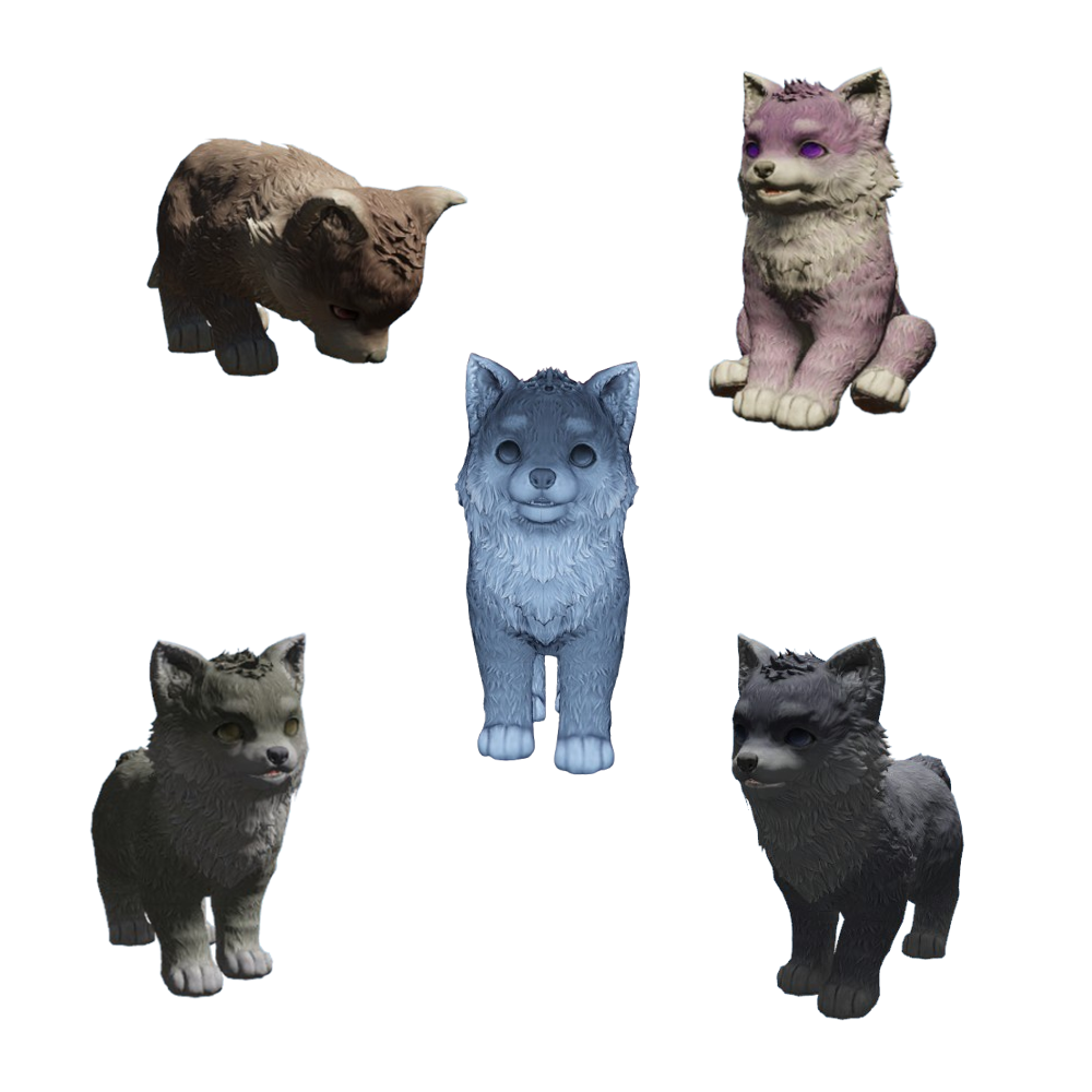 Wolf Cubs - 5 Color Variations