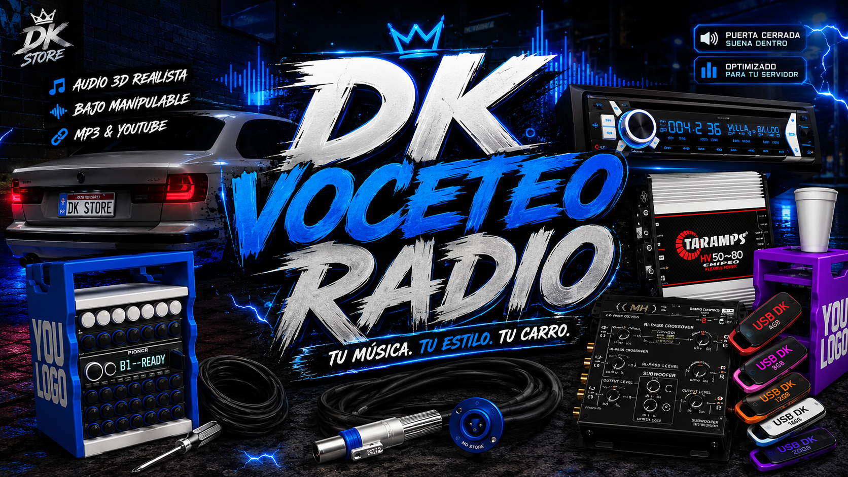 DK VOCETEO (CHIPEO) RADIO | FIVEM SCRIPT | ESX QBX QB