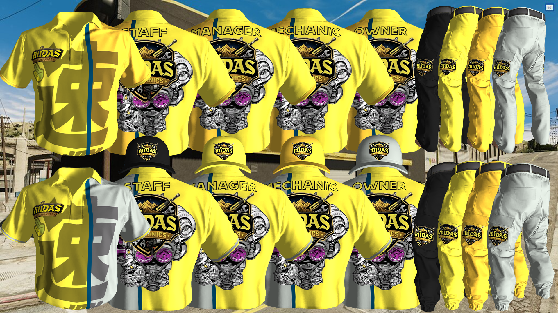 Midas Mechanic Uniform 3 [Male and Female]