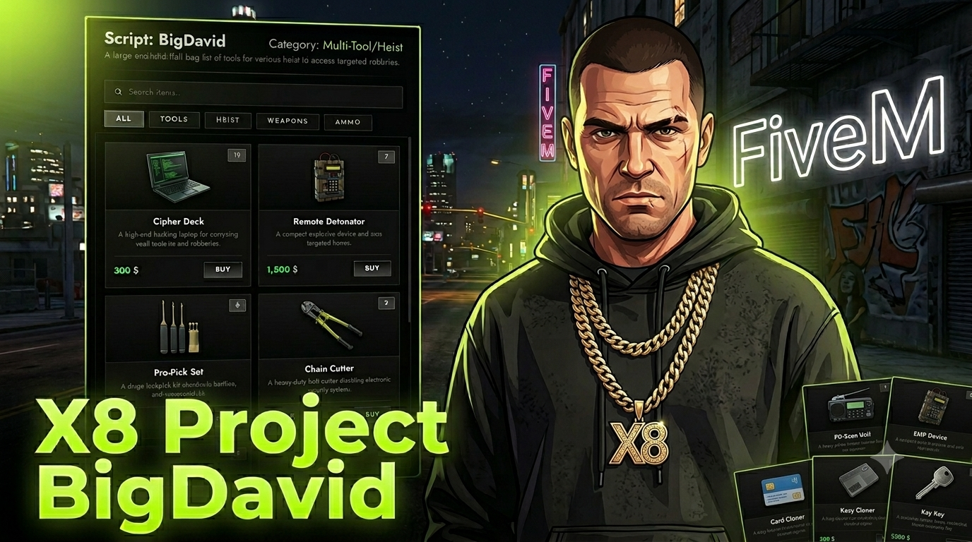 BigDavid (A black market NPC shop for heist tools and stolen goods) ESCROW!