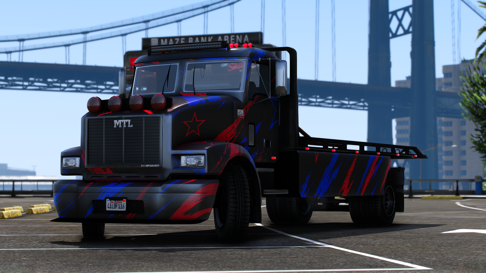 Flatbed SM Motosport support truck
