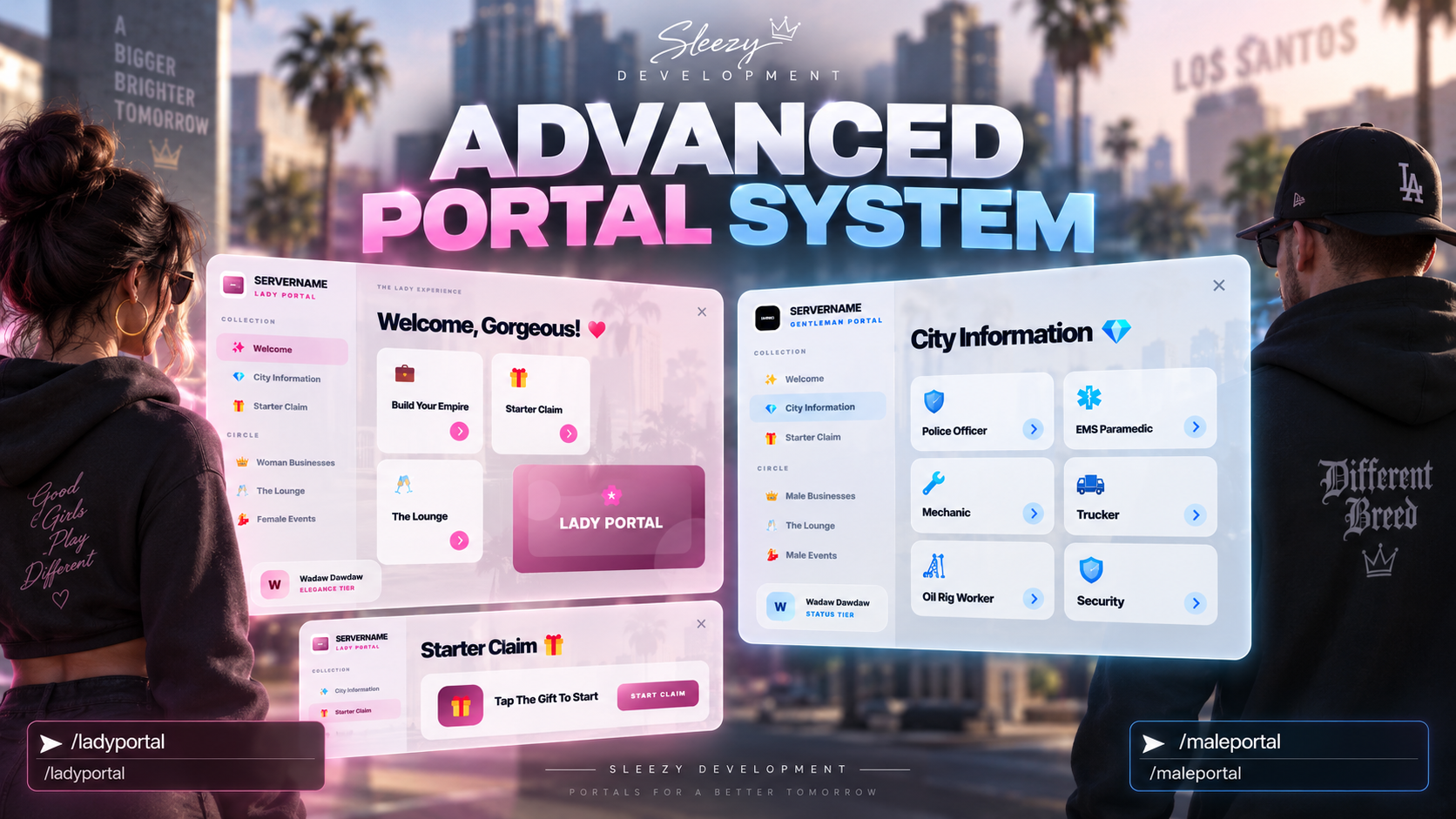 Sleezy Development • Advanced Portal System (ESX, QBCore, Qbox, & Standalone)