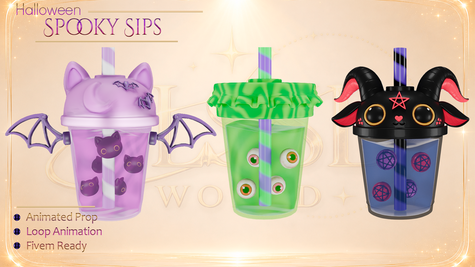 Spooky Sips Animated Cup Pack