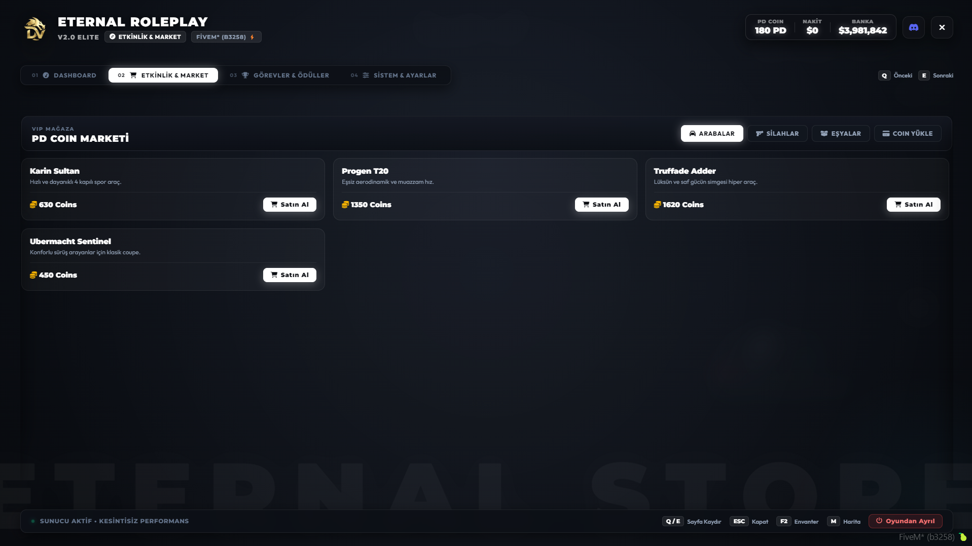 Eternal ESC Menu