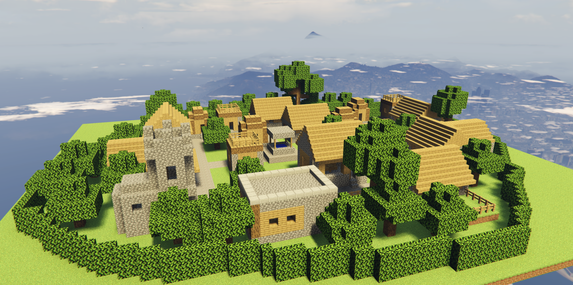 Minecraft inspired PvP Village Arena