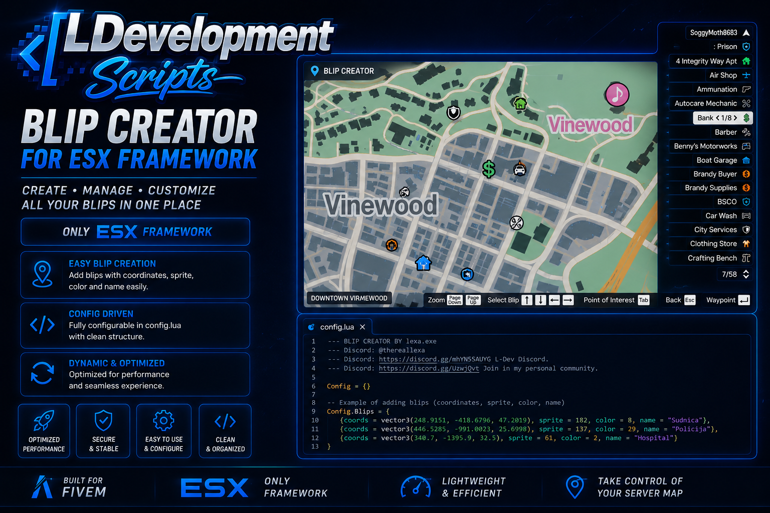⚡ BlipCreator ESX