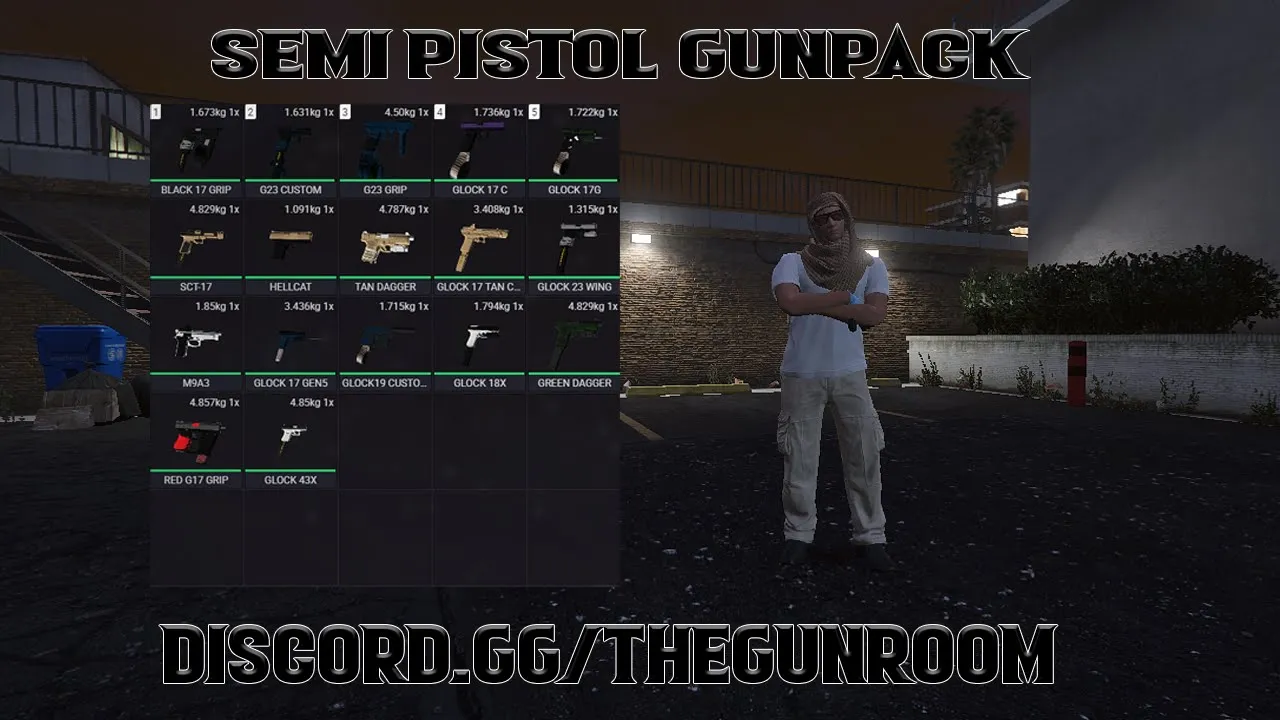 Realistic Semi-Pistol Weapon Pack- Gunroom