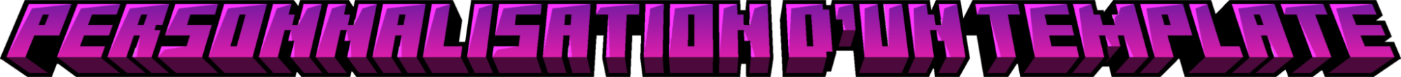 Personnalisation d'un template