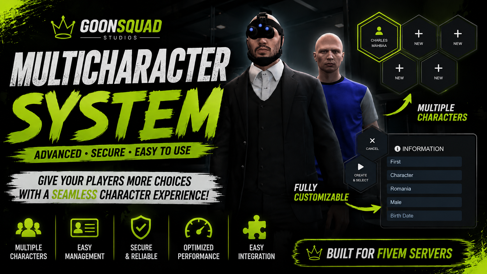 Goonsquad Characters - ESX Version (ESX 1.2.0/ESX 1.0v Final)