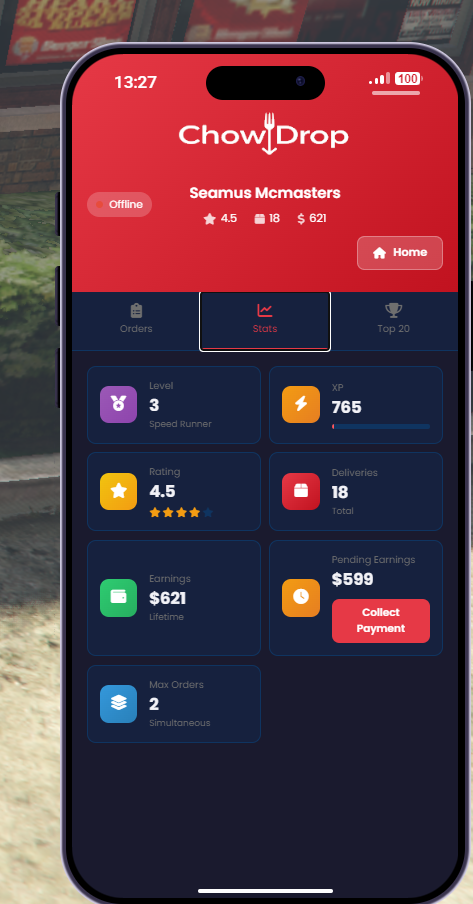 Chow Drop Food Delivery