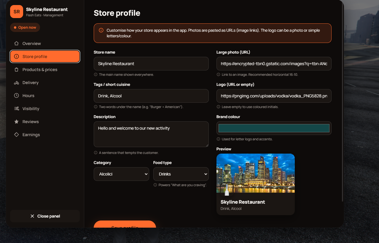 [ESX/QB/STND] Flash Eats — Premium 3-in-1 Delivery System | NPC + Real Players + Business Management 10