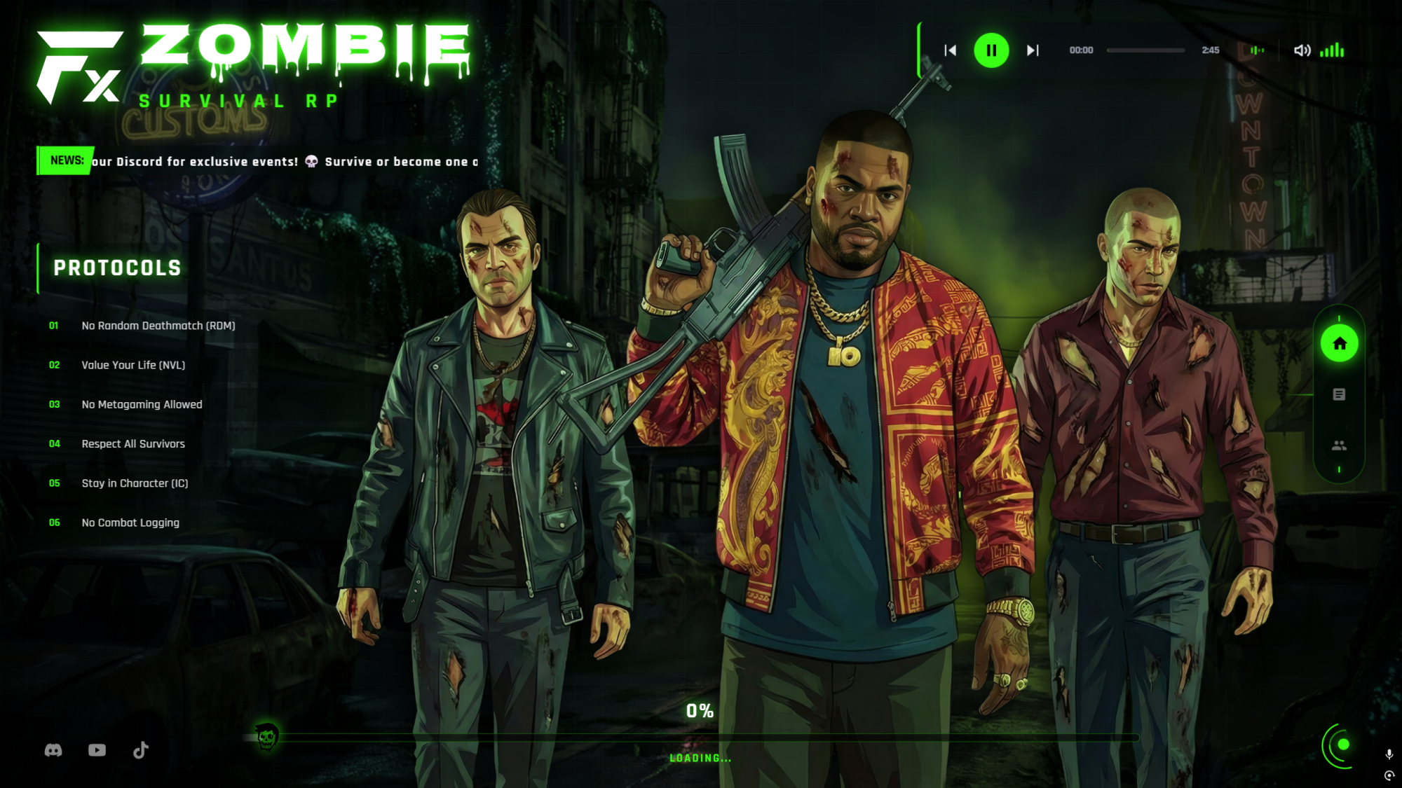 ULTIMATE Zombie Survival Loading Screen – QBCore / ESX / Qbox