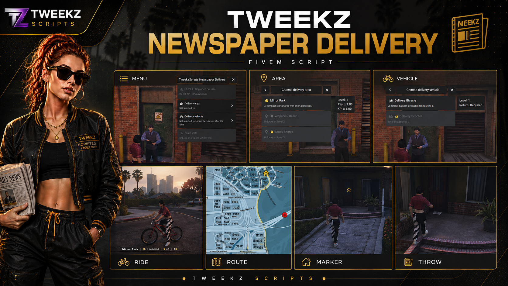 TweekzScripts - Newspaper Delivery Job