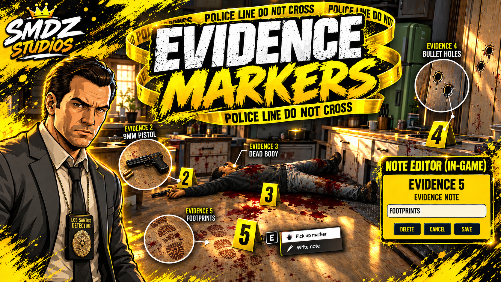[ESX/QB/QBX] Evidence Markers [OPEN SOURCE]