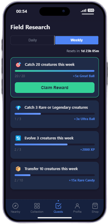PixelHunters | Creature Catching App