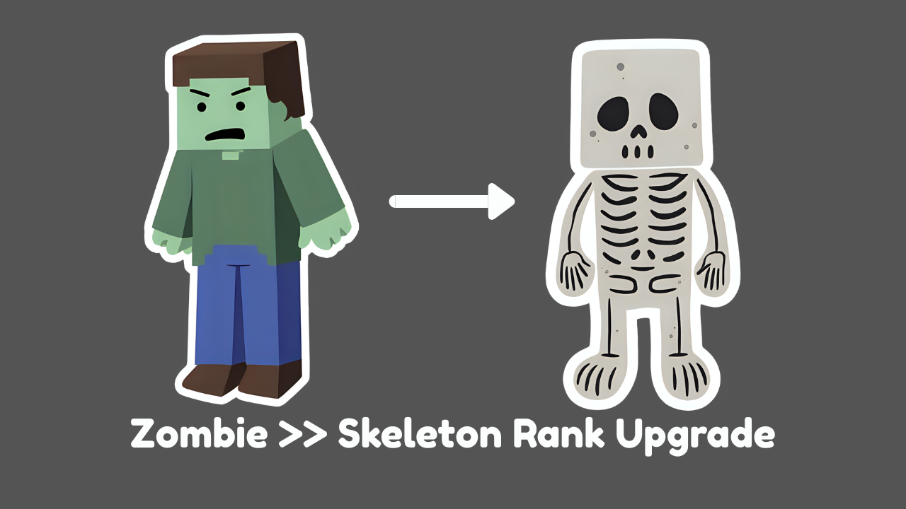 Zombie >>  Skeleton Rank Upgrade