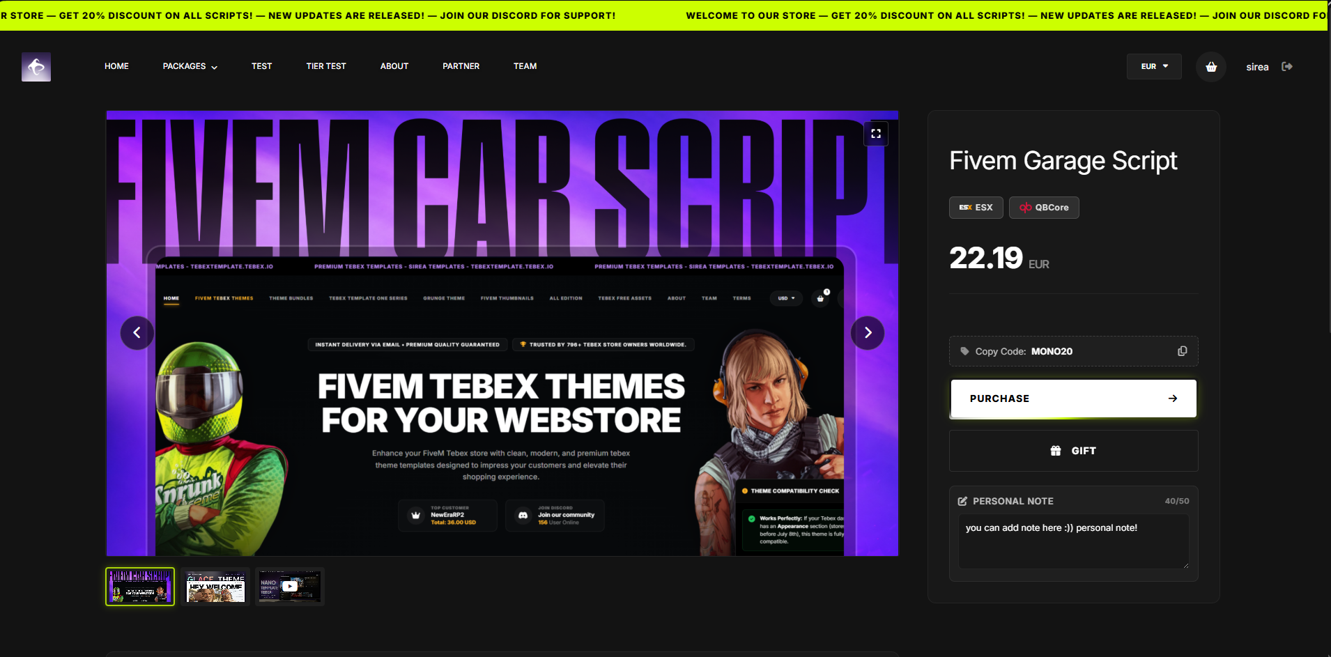 ULTIMATE FiveM Tebex Webstore Template  (make your tebex theme amazing)