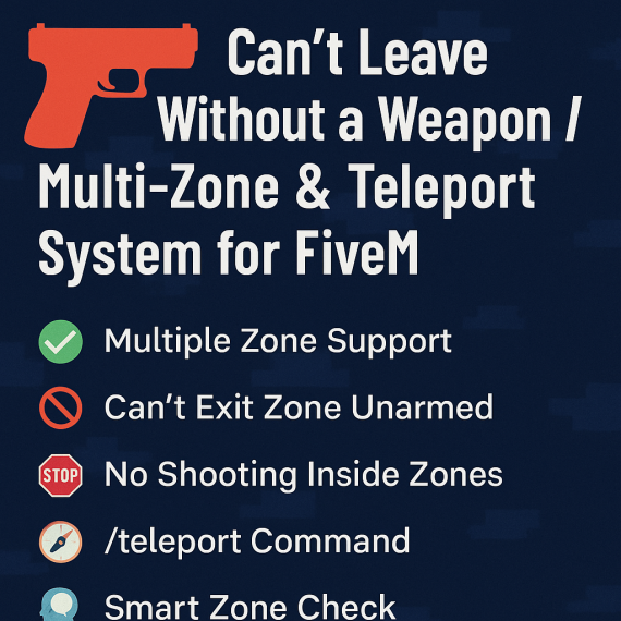 [QBCore] Escape Blocked Without Weapon | Safezone + Teleport Script | QBCore